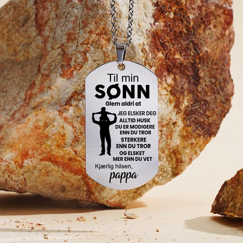 Vi vil alltid være sammen – Anheng gravert fra far til sønn - Kosteppe