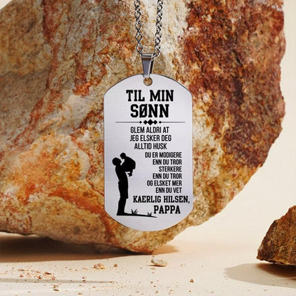 Nær hjertet – Anheng gravert fra far til sønn - Kosteppe