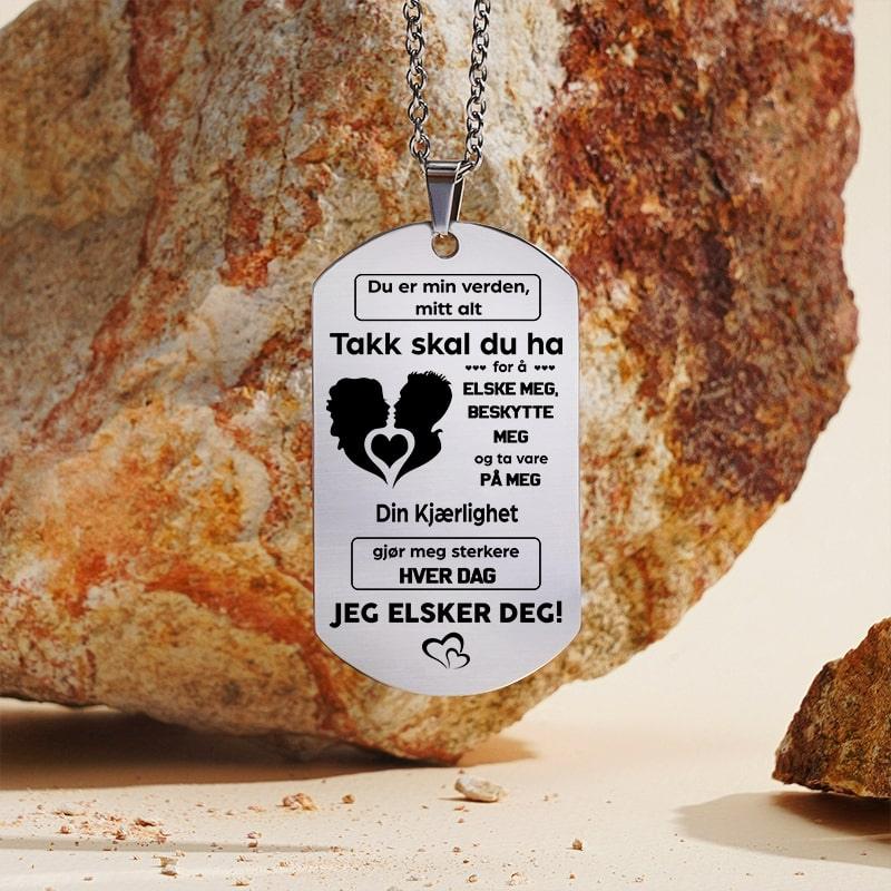 Til min sjelevenn – Anheng gravert til en kjæreste - Kosteppe