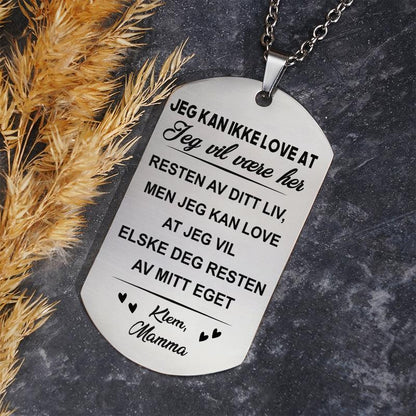 Meningen min med livet - Hjerteanheng med inngravering fra mor til barn - Kosteppe