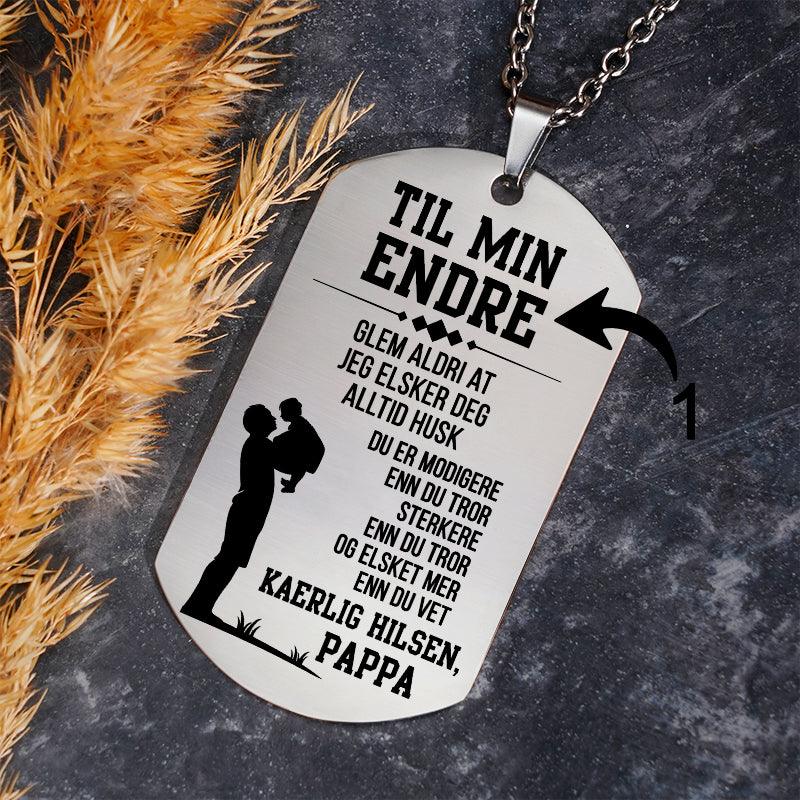 Nær hjertet – Anheng gravert fra far til sønn - Kosteppe