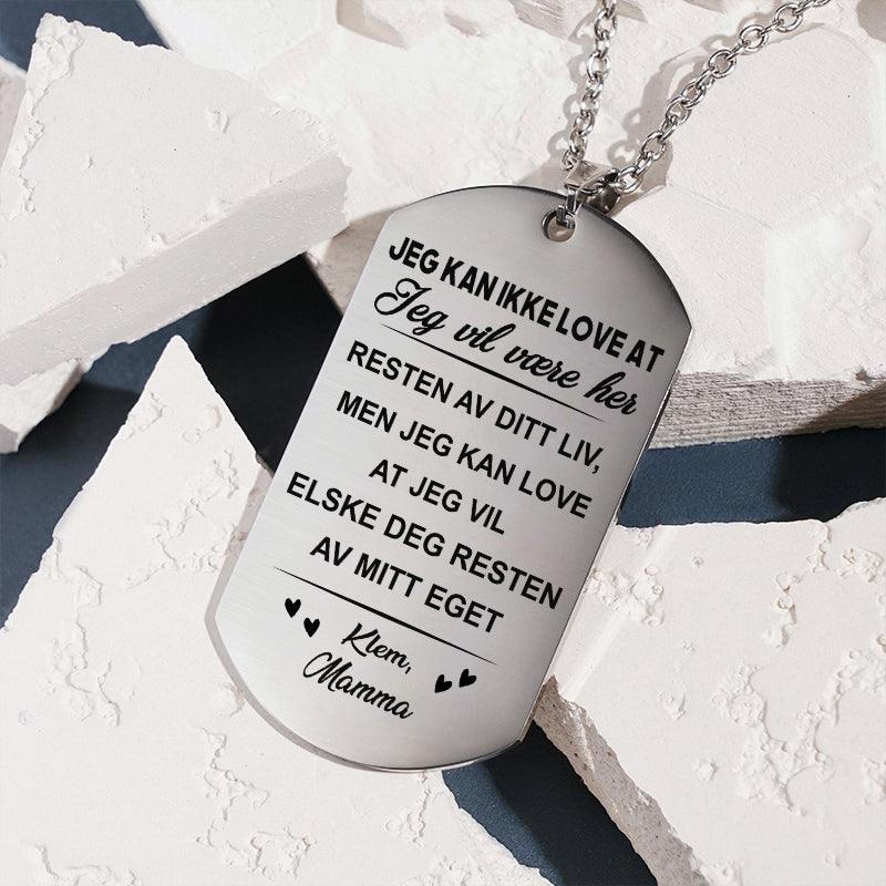 Meningen min med livet - Hjerteanheng med inngravering fra mor til barn - Kosteppe
