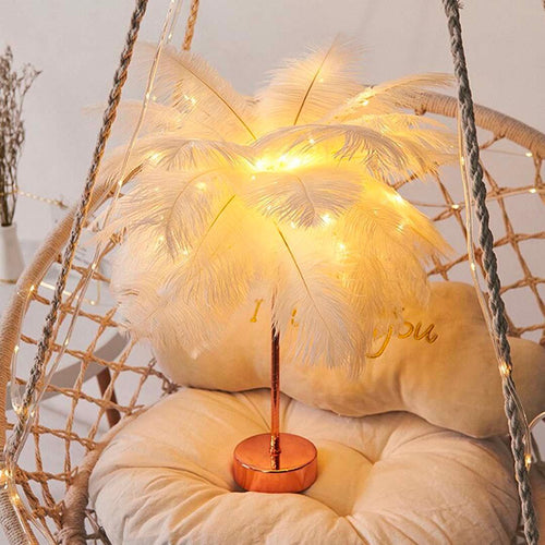 Bordlampe med fjær - Kosteppe