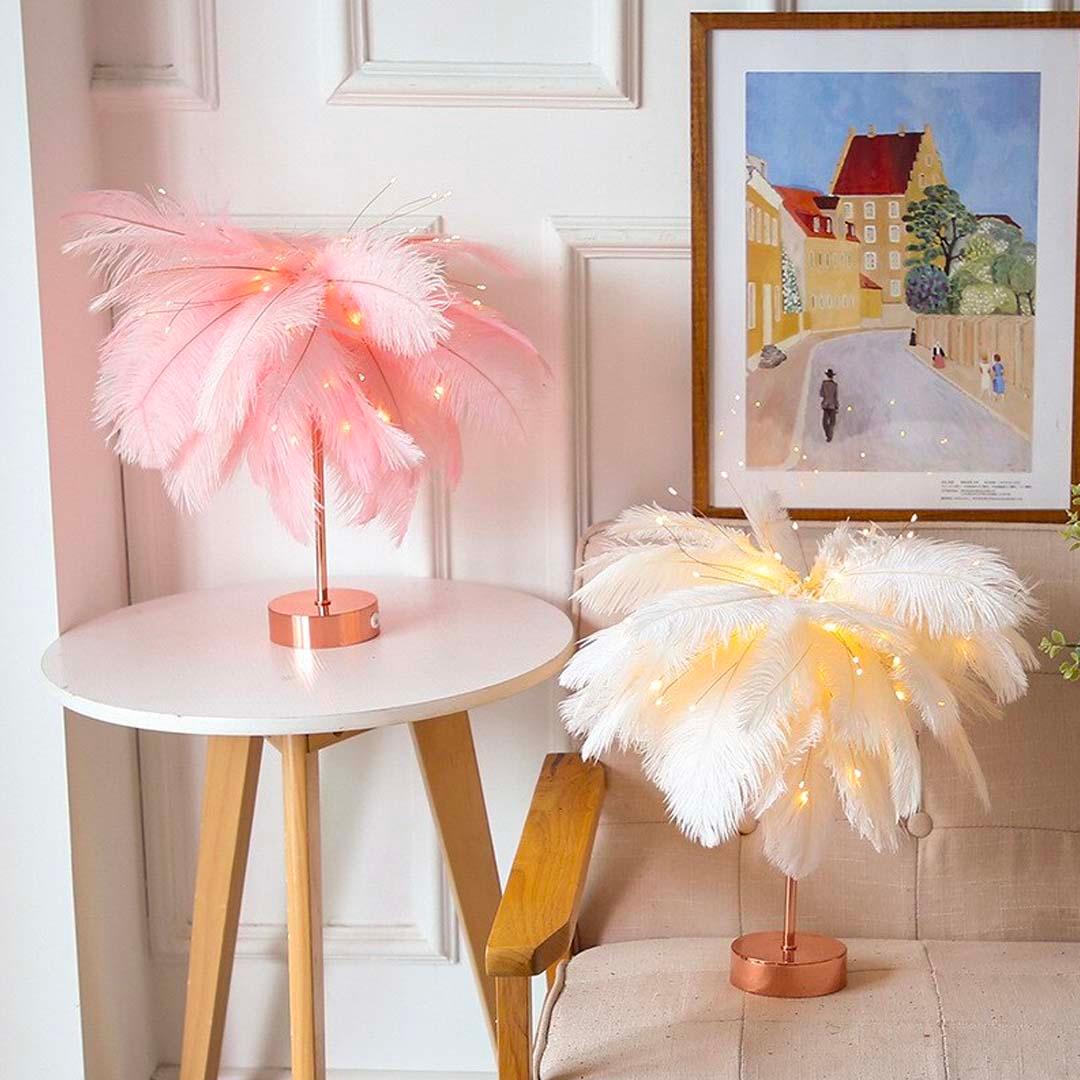 Bordlampe med fjær - Kosteppe