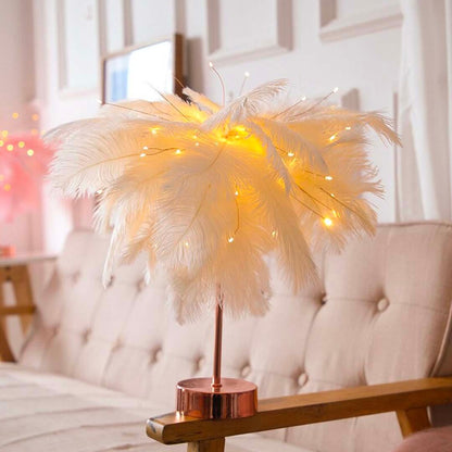 Bordlampe med fjær - Kosteppe