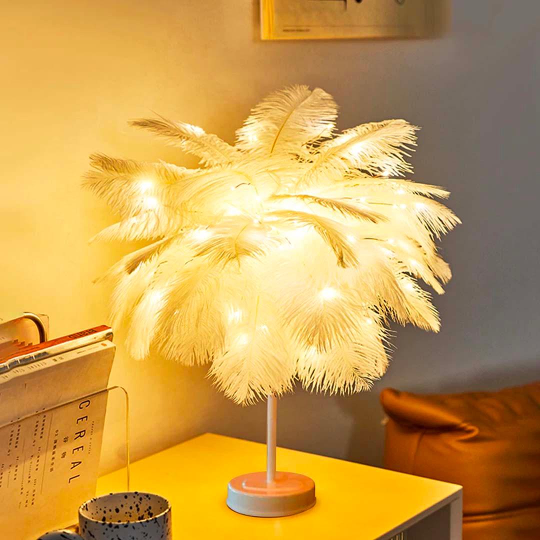 Bordlampe med fjær - Kosteppe