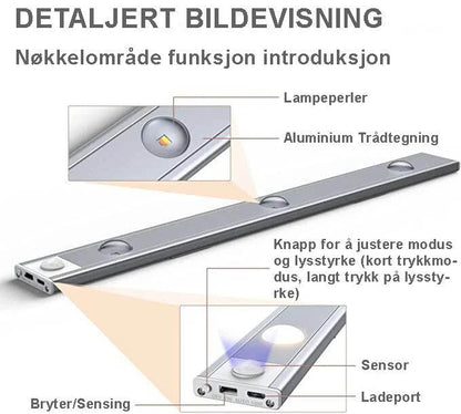 Bevegelsessensor uten ledningsskap LED-lys - Kosteppe